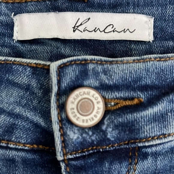 KanCan Distressed Roll Up Denim Shorts - Size 31 - Picture 3 of 5